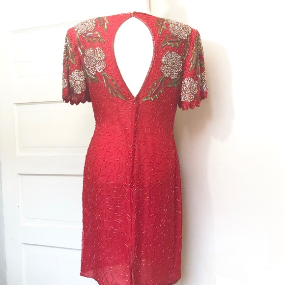 🌟SOLD🌟Beaded Vintage 1980’s SCALA DRESS M - Picture 5 of 8